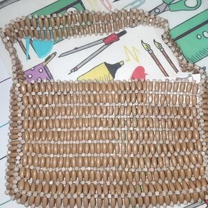 a new day Tan Beaded Hobo Bag